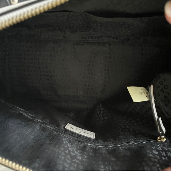Black and White Structured Satchel with Sleek Design